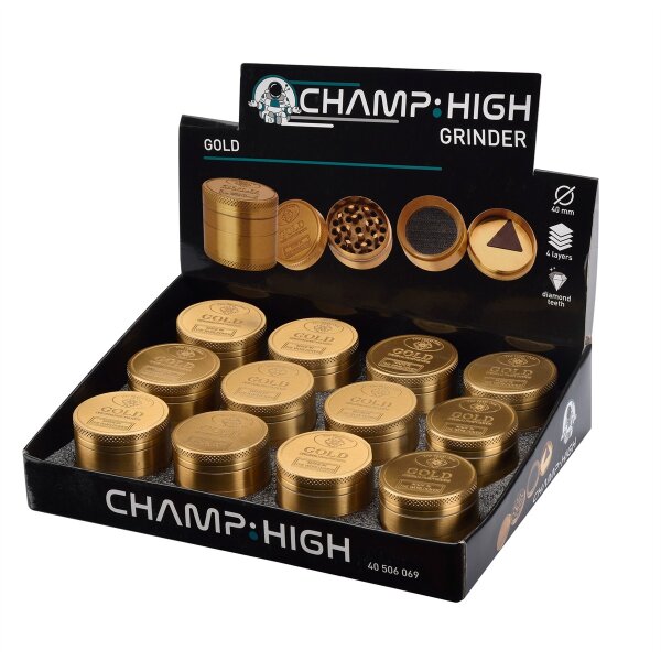 Champ High Grinder Goldbarren 40mm