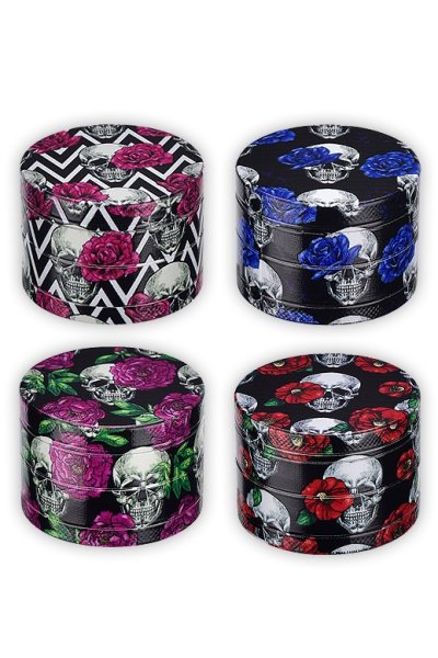 Champ High Grinder Skull & Roses versch. Farben 50mm