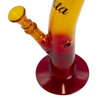 Bong - Glas Rasta Hangover Ø 40 mm, H 33 cm, Schliff 14.5 mm