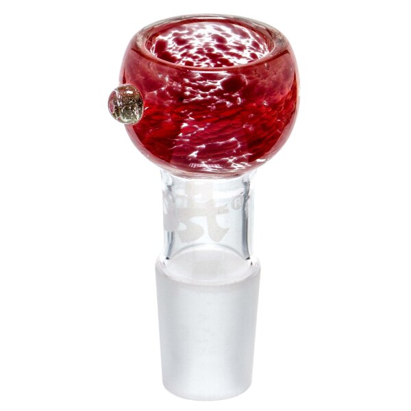 Boost Glas Bowl, Topf, rot meliert 18.8mm