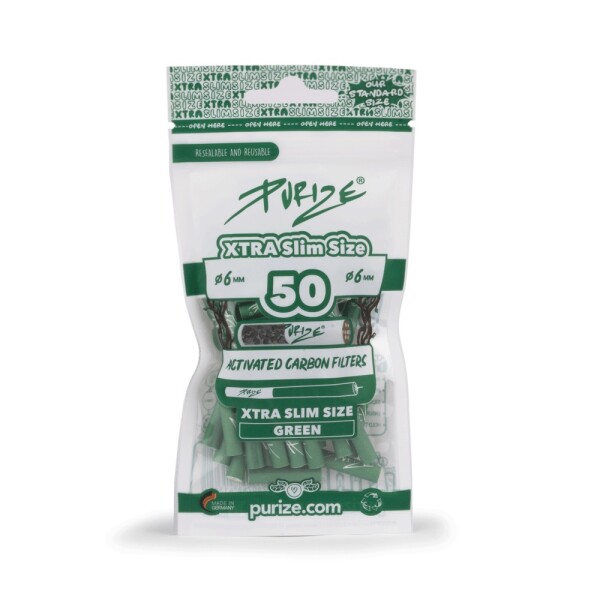 Purize Aktivkohlefilter XTRA Slim Size 50Stk. Grün