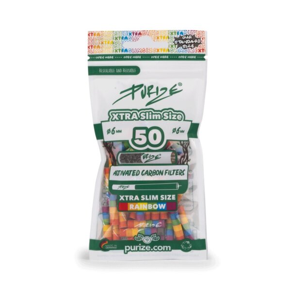 Purize Aktivkohlefilter XTRA Slim Size 50Stk. Regenbogen