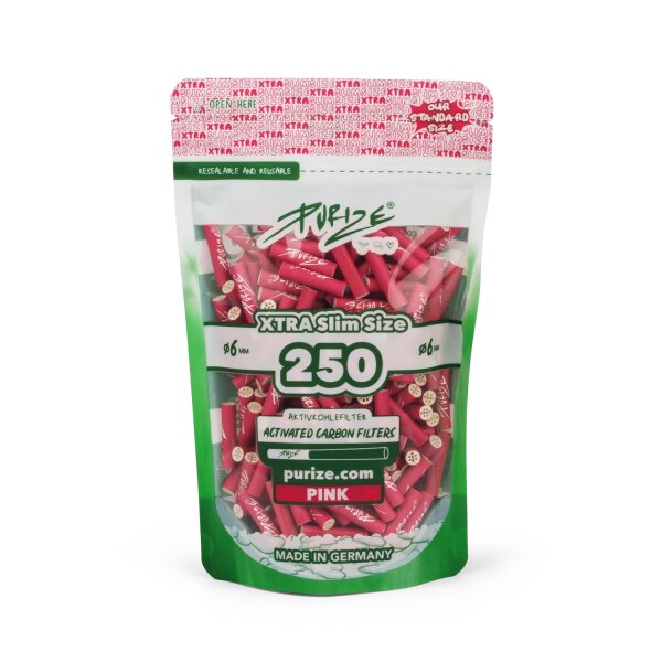 Purize Aktivkohlefilter XTRA Slim Size 250Stk. Pink