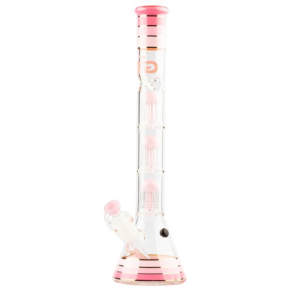 Grace Glass | Golden Line Pink Beaker Bong H:48cm - Ø:50mm Socket:29.2mm