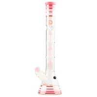 Grace Glass | Golden Line Pink Beaker Bong H:48cm -...