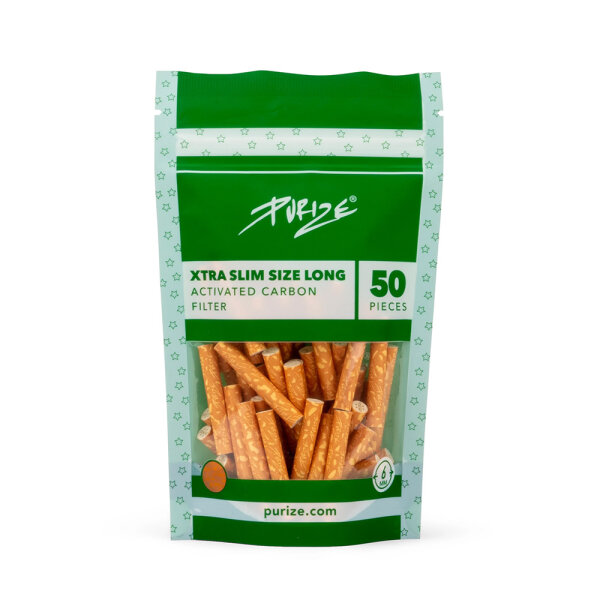 Purize Aktivkohlefilter XTRA Slim Size Long 6mm, 50Stk. Spy