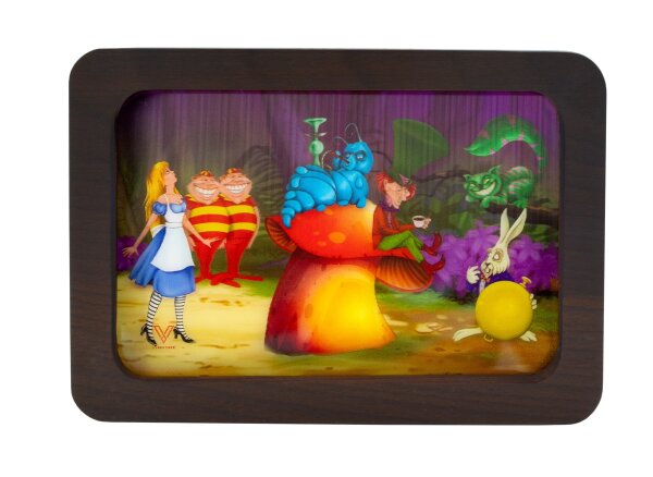 Syndicate 3D High Def Holz Rolling Tray Alice Mushroom Medium 30cm x 17,8cm x 2,5cm