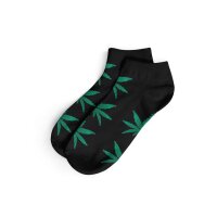 Socken I - We Love 36-42 kurz schwarz mit grünen...