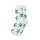 Socken I - We Love 36-42 lang weiß mit grünen Blättern