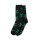 Socken I - We Love 40-45 lang schwarz mit grünen Blättern