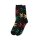 Socken I - We Love 40-45 lang schwarz mit rasta Blättern