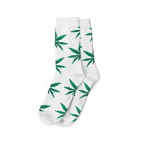 Socken I - We Love 40-45 lang weiß mit grünen...