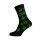 Socken I - We Love 40-45 lang schwarz 420 mit grünen Blättern