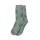 Socken I - We Love 40-45 lang grau mit grünen Blättern