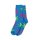 Socken I - We Love 40-45 lang blau mit neon/pinken Blättern