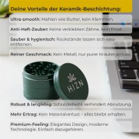 HIZN Keramik Grinder Grün 63mm