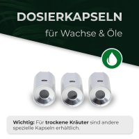 Dosierkapseln für Wax & Öl - passend für Stilus Mini & Stilus Pro Konduktion - 3