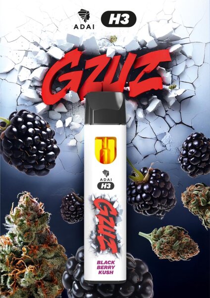 GZUZ H3 Superior Blend Vape HHZ 1ml Black Berry Kush