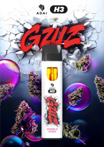 GZUZ H3 Superior Blend Vape HHZ 1ml Bubble Kush