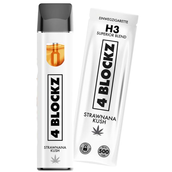 4 BLOCKZ H3 Superior Vape Pen 1ml Strawnana Kush