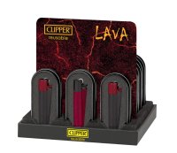 Clipper Feuerzeug Metall Lava