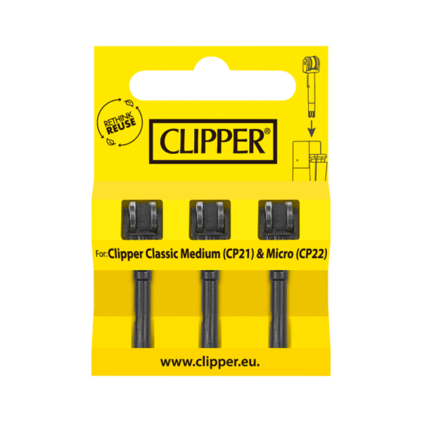 Clipper Zündräder mit Feuerstein 3Stk.