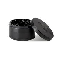 HIZEN Vaporizers Grinder Alu Schwarz 100 mm, 4 teilig