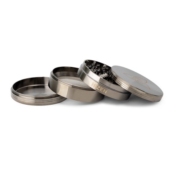 HIZEN Vaporizers Basic Grinder Gun Metal 100 mm