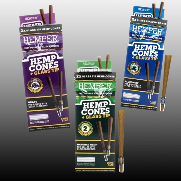 Hemper King Size Cones mit Glass Tip, 2Stk -