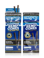 Hemper King Size Cones mit Glass Tip, 2Stk - Blueberry