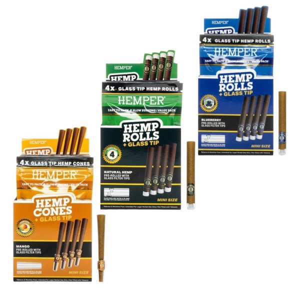 Hemper Pre-Rolled Mini Size mit Glass Tip, 4Stk -