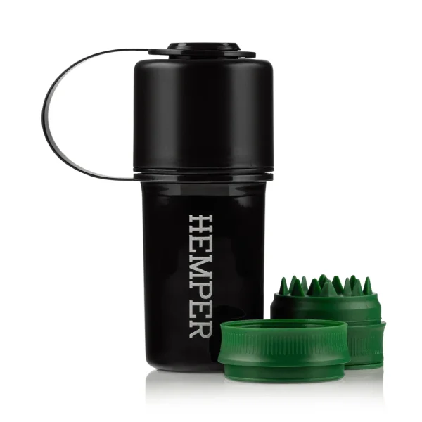 Hemper The Keeper 3-in-1 Grinder & Aufbewahrungsbehälter Schwarz