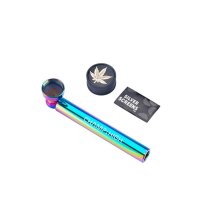 Champ High Pfeife Rainbow Glas mit Grinder