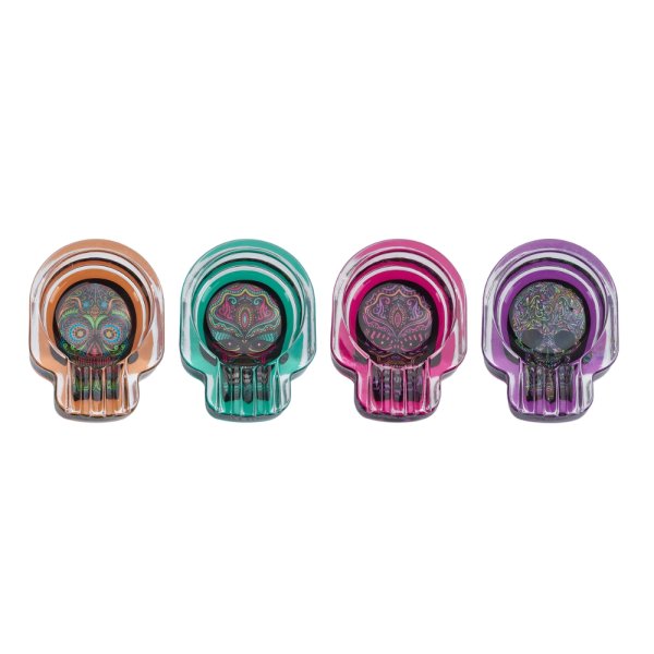 Champ High Aschenbecher Glas Skull