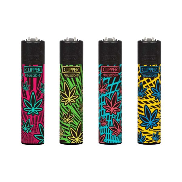 Clipper Feuerzeug Kollektion 4er Set Leaves 40 D