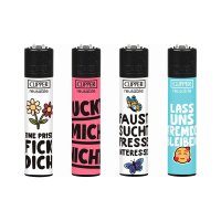 Clipper Feuerzeug Kollektion 4er Set Fuckoff