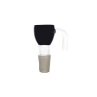 Glas Topf Schwarz mit gebogenem Henkel 14,5mm