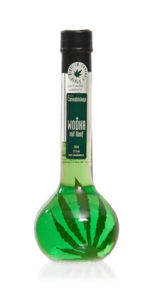 Cannabiskaja Vodka mit Hanfblatt, 200ml