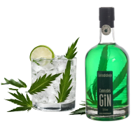 Cannabiskaja Gin mit Hanfblatt, 200ml