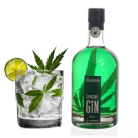 Cannabiskaja Gin mit Hanfblatt, 500 ml