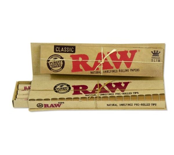 Raw Papers Classic mit PreRolled Tips