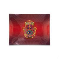 Syndicate Mischschale Glas versch Motive large Hamsa - Red