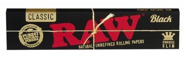 Raw Papers Black Classic King Size