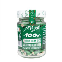 Purize Aktivkohlefilter XTRA Slim Size im Glas 100Stk. versch. Farben
