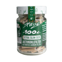Purize Aktivkohlefilter XTRA Slim Size im Glas 100Stk. versch. Farben