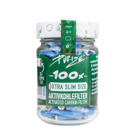 Purize Aktivkohlefilter XTRA Slim Size im Glas 100Stk. versch. Farben
