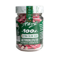 Purize Aktivkohlefilter XTRA Slim Size im Glas 100Stk. versch. Farben