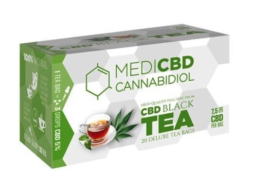 Medi CBD Tee mit Schwarztee, Pyramid 20x1,5g