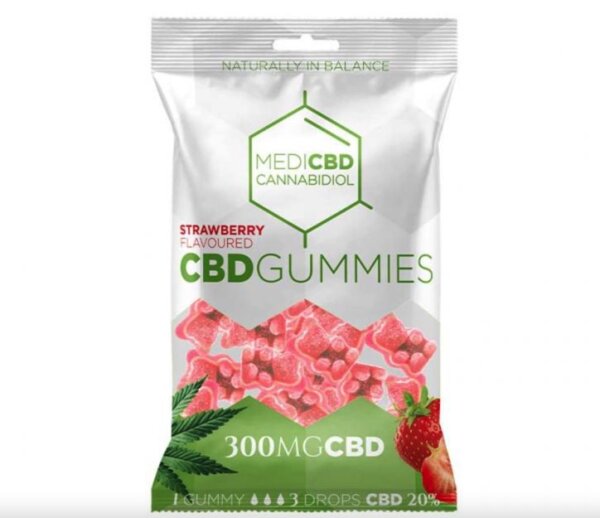 Medi CBD Gummibärchen Strawberry, 100g