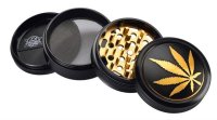 Champ High Grinder Leaf Aluminium Schwarz 63mm